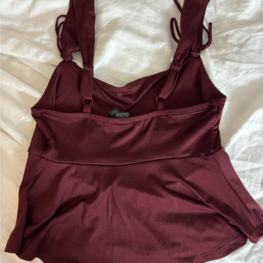 Burgundy Babydoll Tank - Picture 4 of 4